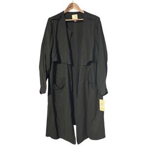 Sejour Women's sz 18W Minimalist Shawl Lagenlook Open Front Duster Coat